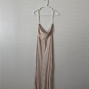 Elegant Beige Slip Dress